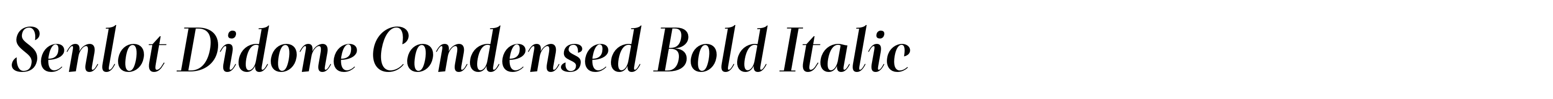 Senlot Didone Condensed Bold Italic